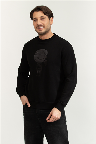 Karl Lagerfeld Erkek Bisiklet Yaka Sweatshirt