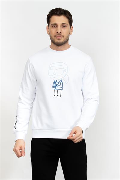 Karl Lagerfeld Erkek Bisiklet Yaka Sweatshirt