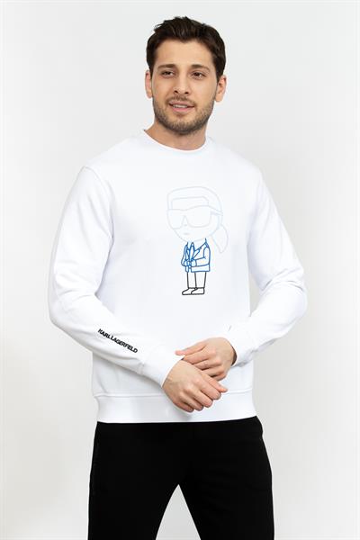 Karl Lagerfeld Erkek Bisiklet Yaka Sweatshirt