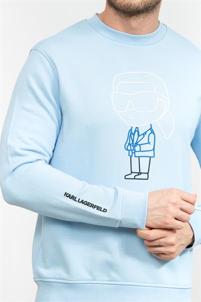 Karl Lagerfeld Erkek Bisiklet Yaka Sweatshirt