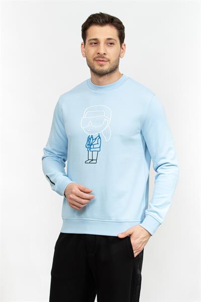 Karl Lagerfeld Erkek Bisiklet Yaka Sweatshirt