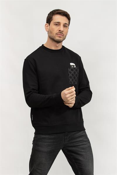 Karl Lagerfeld Erkek Bisiklet Yaka Sweatshirt