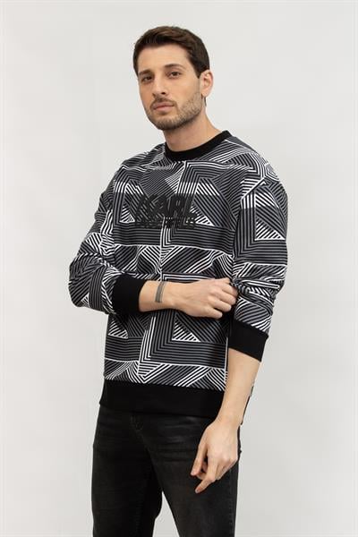 Karl Lagerfeld Erkek Bisiklet Yaka Sweatshirt