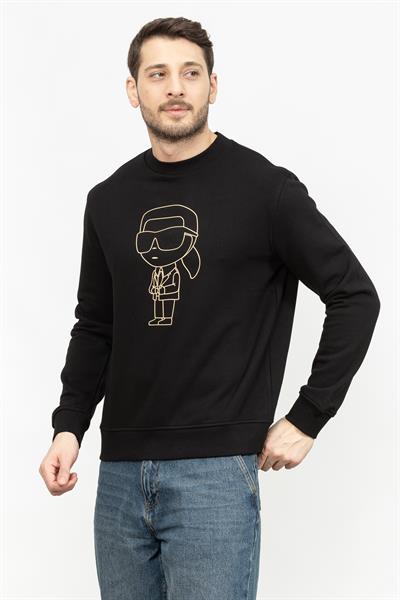 Karl Lagerfeld Erkek Bisiklet Yaka Sweatshirt Altın