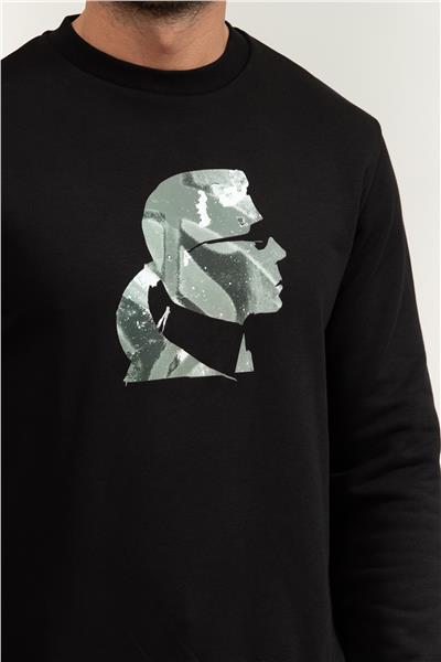 Karl Lagerfeld Erkek Bisiklet Yaka Sweatshirt