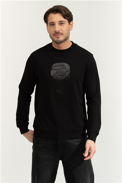 Karl Lagerfeld Erkek Bisiklet Yaka Sweatshirt