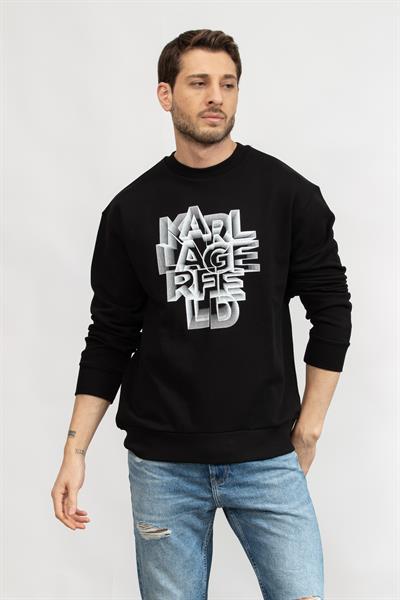 Karl Lagerfeld Erkek Bisiklet Yaka Sweatshirt