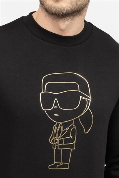 Karl Lagerfeld Erkek Bisiklet Yaka Sweatshirt Altın