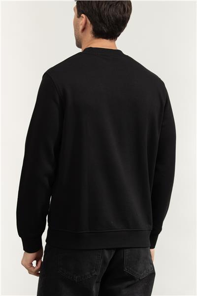 Karl Lagerfeld Erkek Bisiklet Yaka Sweatshirt Siyah
