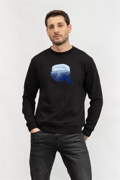 Karl Lagerfeld Erkek Bisiklet Yaka Sweatshirt