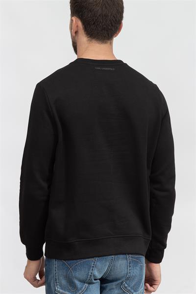 Karl Lagerfeld Erkek Bisiklet Yaka Sweatshirt Siyah