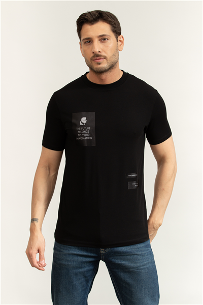 Karl Lagerfeld Erkek Bisiklet Yaka T-Shirt