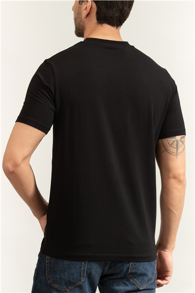 Karl Lagerfeld Erkek Bisiklet Yaka T-Shirt Siyah