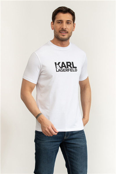 Karl Lagerfeld Erkek Bisiklet Yaka T-Shirt