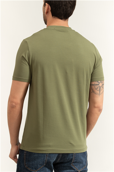 Karl Lagerfeld Erkek Bisiklet Yaka T-Shirt Yeşil