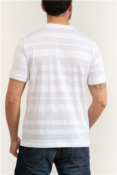 Karl Lagerfeld Erkek Bisiklet Yaka T-Shirt Beyaz