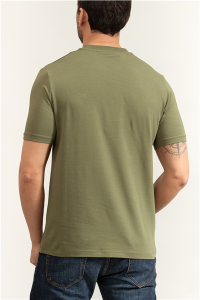 Karl Lagerfeld Erkek Bisiklet Yaka T-Shirt Yeşil