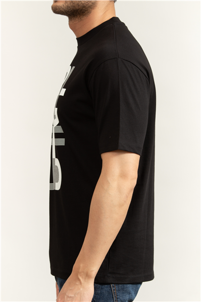 Karl Lagerfeld Erkek Bisiklet Yaka T-Shirt Siyah