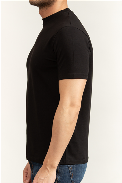 Karl Lagerfeld Erkek Bisiklet Yaka T-Shirt Siyah