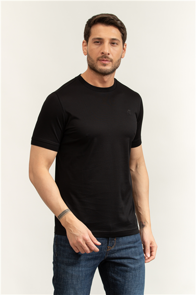 Karl Lagerfeld Erkek Bisiklet Yaka T-Shirt Siyah