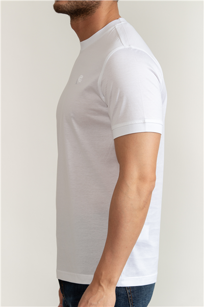 Karl Lagerfeld Erkek Bisiklet Yaka T-Shirt Beyaz