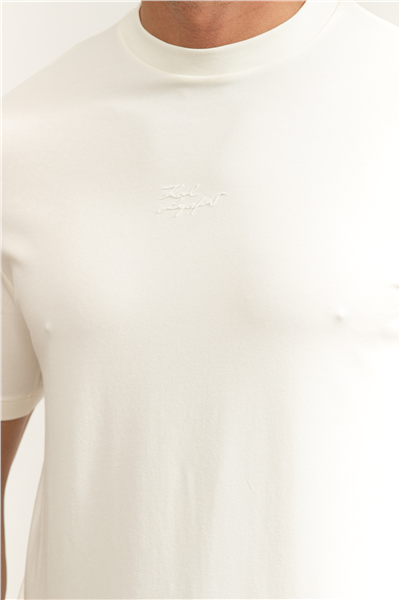 Karl Lagerfeld Erkek Bisiklet Yaka T-Shirt Kırmızı
