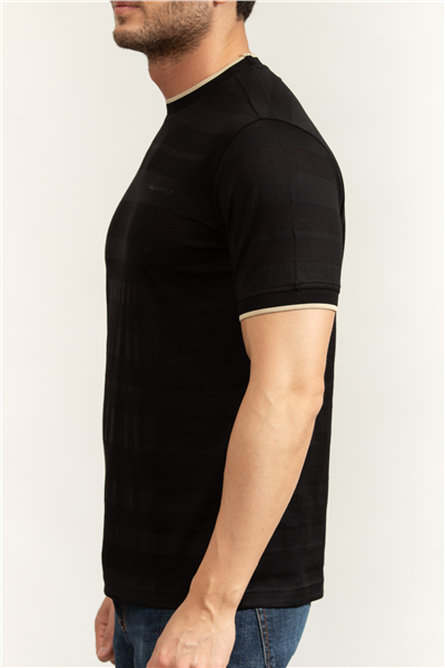 Karl Lagerfeld Erkek Bisiklet Yaka T-Shirt Siyah