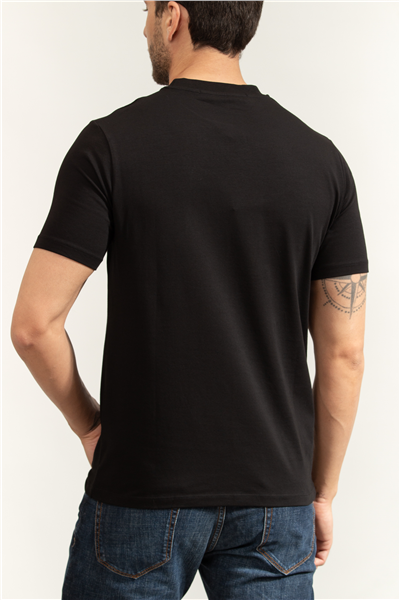 Karl Lagerfeld Erkek Bisiklet Yaka T-Shirt Siyah