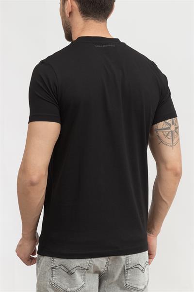 Karl Lagerfeld Erkek Bisiklet Yaka T-Shirt Siyah