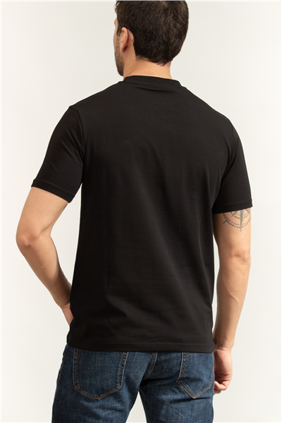 Karl Lagerfeld Erkek Bisiklet Yaka T-Shirt Siyah