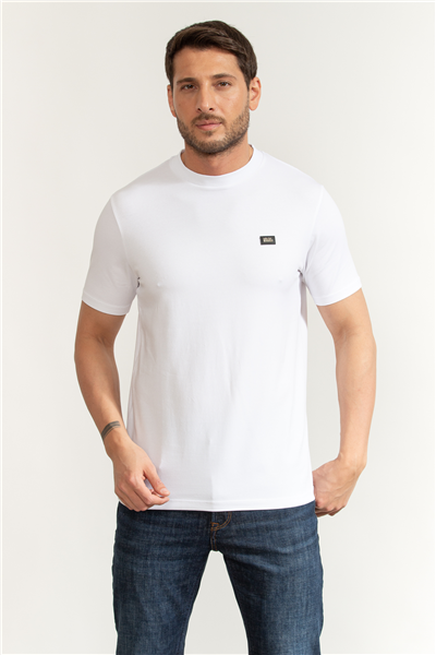 Karl Lagerfeld Erkek Bisiklet Yaka T-Shirt Beyaz