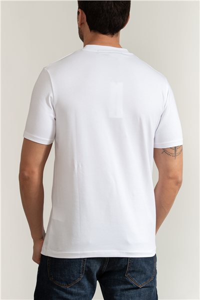 Karl Lagerfeld Erkek Bisiklet Yaka T-Shirt Beyaz
