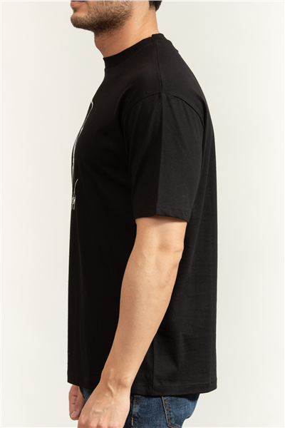 Karl Lagerfeld Erkek Bisiklet Yaka T-Shirt Siyah