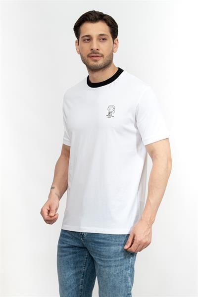 Karl Lagerfeld Erkek Bisiklet Yaka T-Shirt