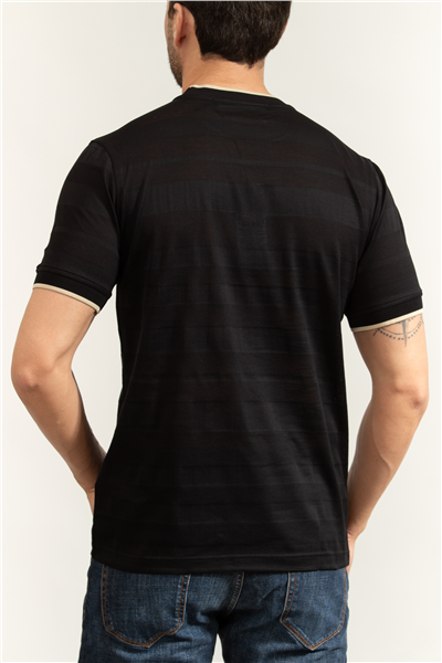 Karl Lagerfeld Erkek Bisiklet Yaka T-Shirt Siyah