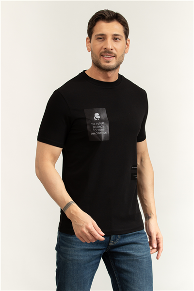 Karl Lagerfeld Erkek Bisiklet Yaka T-Shirt