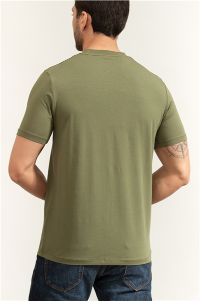 Karl Lagerfeld Erkek Bisiklet Yaka T-Shirt Yeşil