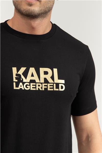 Karl Lagerfeld Erkek Bisiklet Yaka T-Shirt Altın
