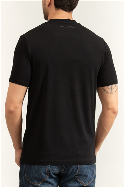 Karl Lagerfeld Erkek Bisiklet Yaka T-Shirt Siyah