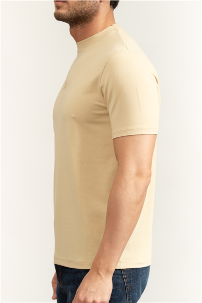 Karl Lagerfeld Erkek Bisiklet Yaka T-Shirt Bej