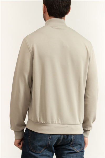 Karl Lagerfeld Erkek Fermuarlı Sweatshirt Kum beji