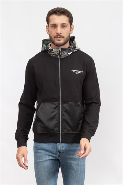 Karl Lagerfeld Erkek Fermuarlı Sweatshirt