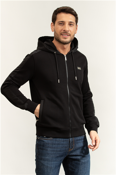 Karl Lagerfeld Erkek Kapüşonlu Sweatshirt Siyah