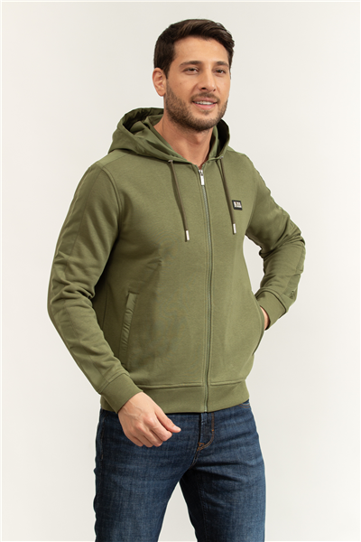 Karl Lagerfeld Erkek Kapüşonlu Sweatshirt Yeşil
