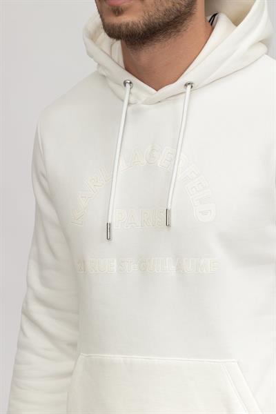 Karl Lagerfeld Erkek Kapüşonlu Sweatshirt Kırmızı