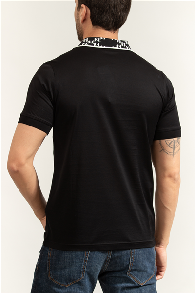 Karl Lagerfeld Erkek Polo Yaka T-Shirt Siyah