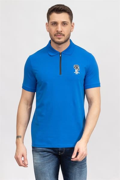 Karl Lagerfeld Erkek Polo Yaka T-Shirt Mavi