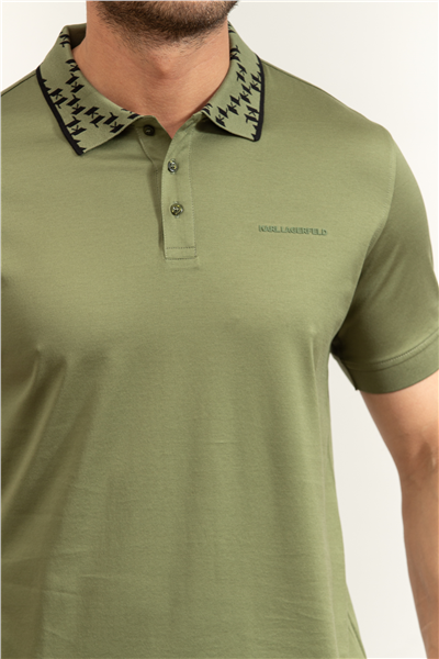 Karl Lagerfeld Erkek Polo Yaka T-Shirt Yeşil
