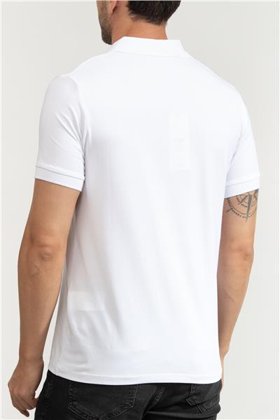 Karl Lagerfeld Erkek Polo Yaka T-Shirt Beyaz