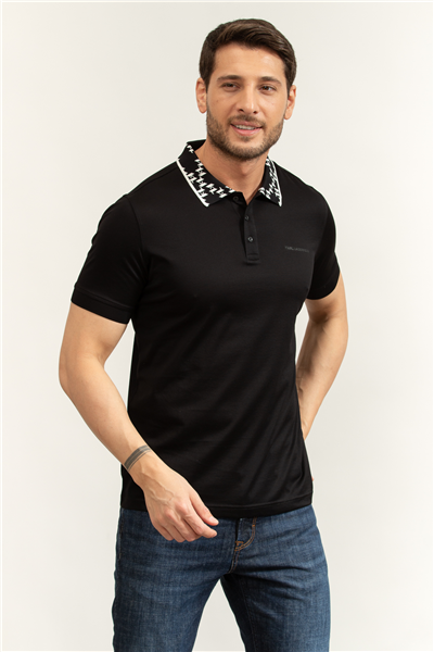 Karl Lagerfeld Erkek Polo Yaka T-Shirt Siyah